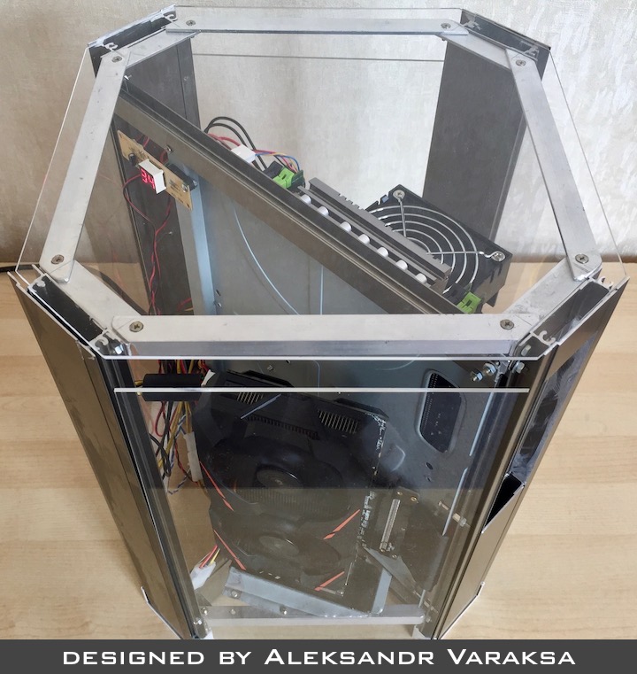 Top and side view of the NEXT-ATX case