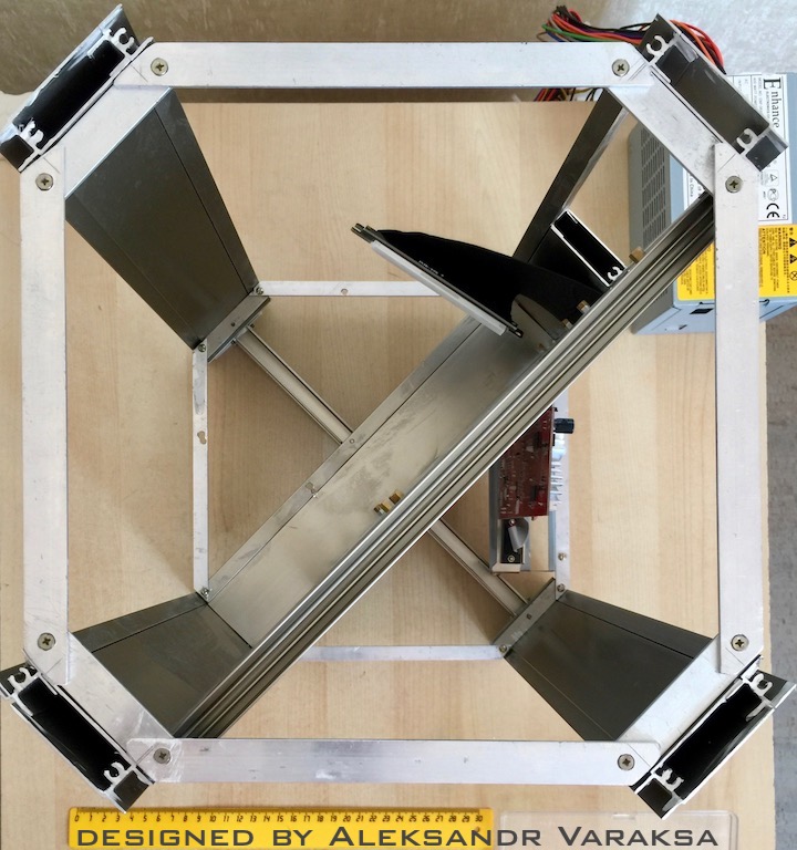 Top view of the NEXT-ATX case's frame