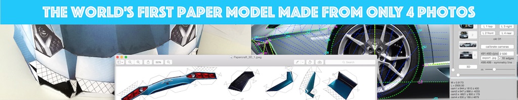 The world's first paper model made from only 4 photos