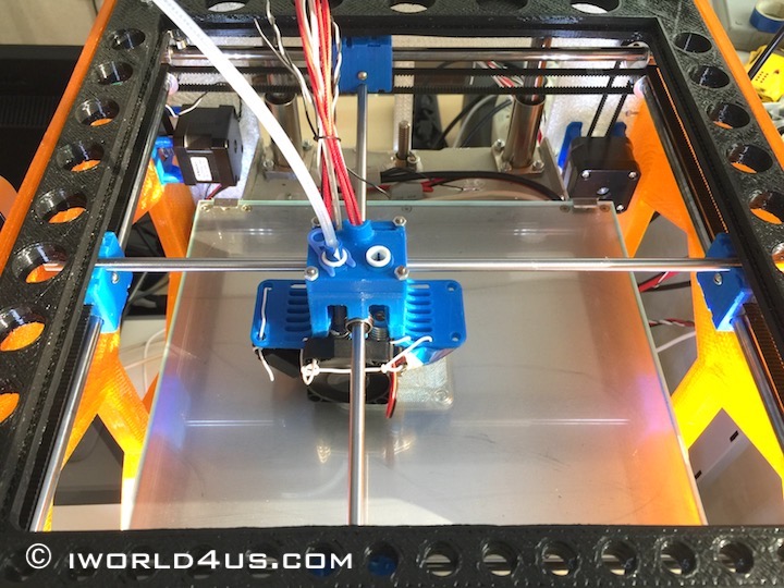 Top view of the 3D printer